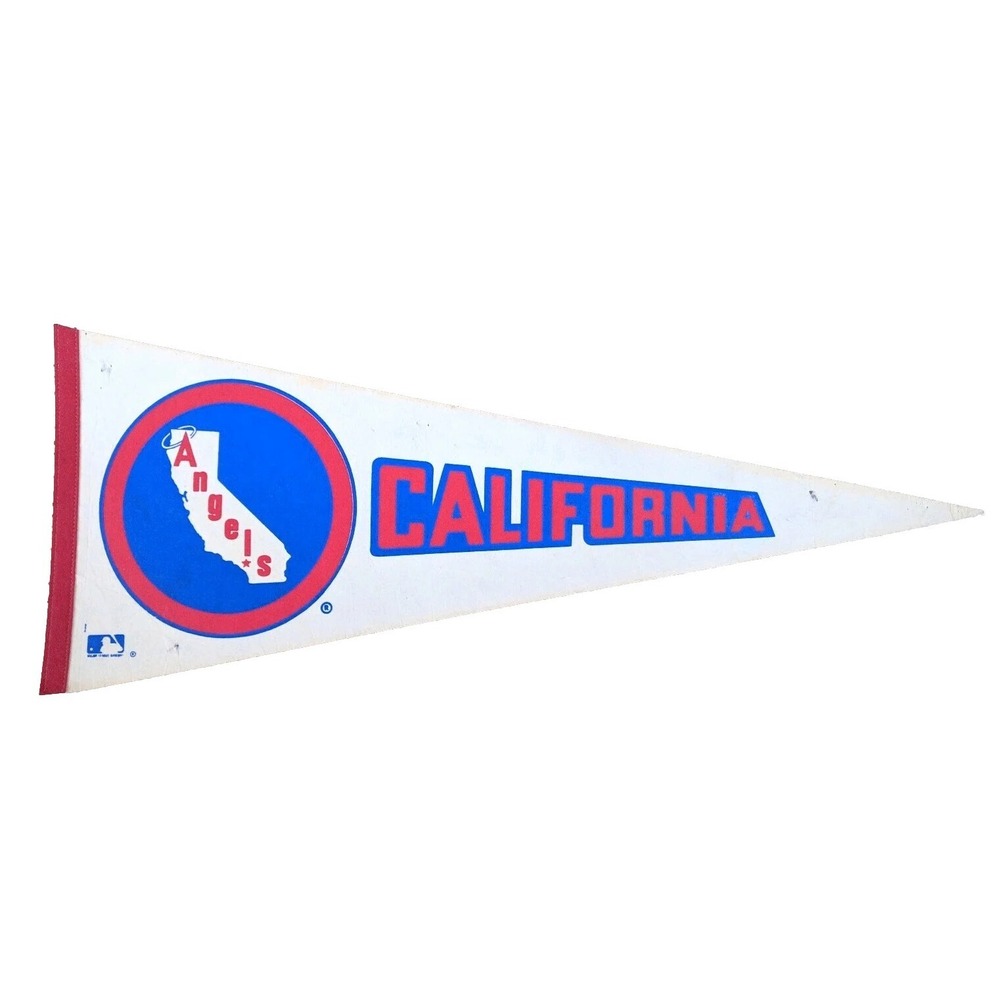 Vintage California Angels Pennant Baseball Felt Banner Sports Decor